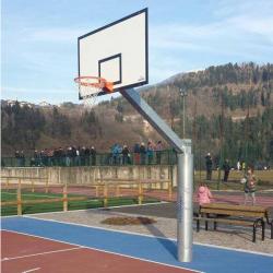 foto IMPIANTO MONOTUBOLARE ZINCATO basket/minibasket con sbalzo cm 225