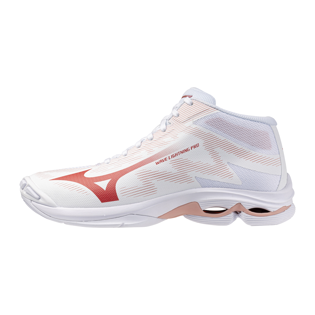 MIZUNO WAVE LIGHTNING PRO MID W WHITE ROSE ELEGANCE LAVA FALLS