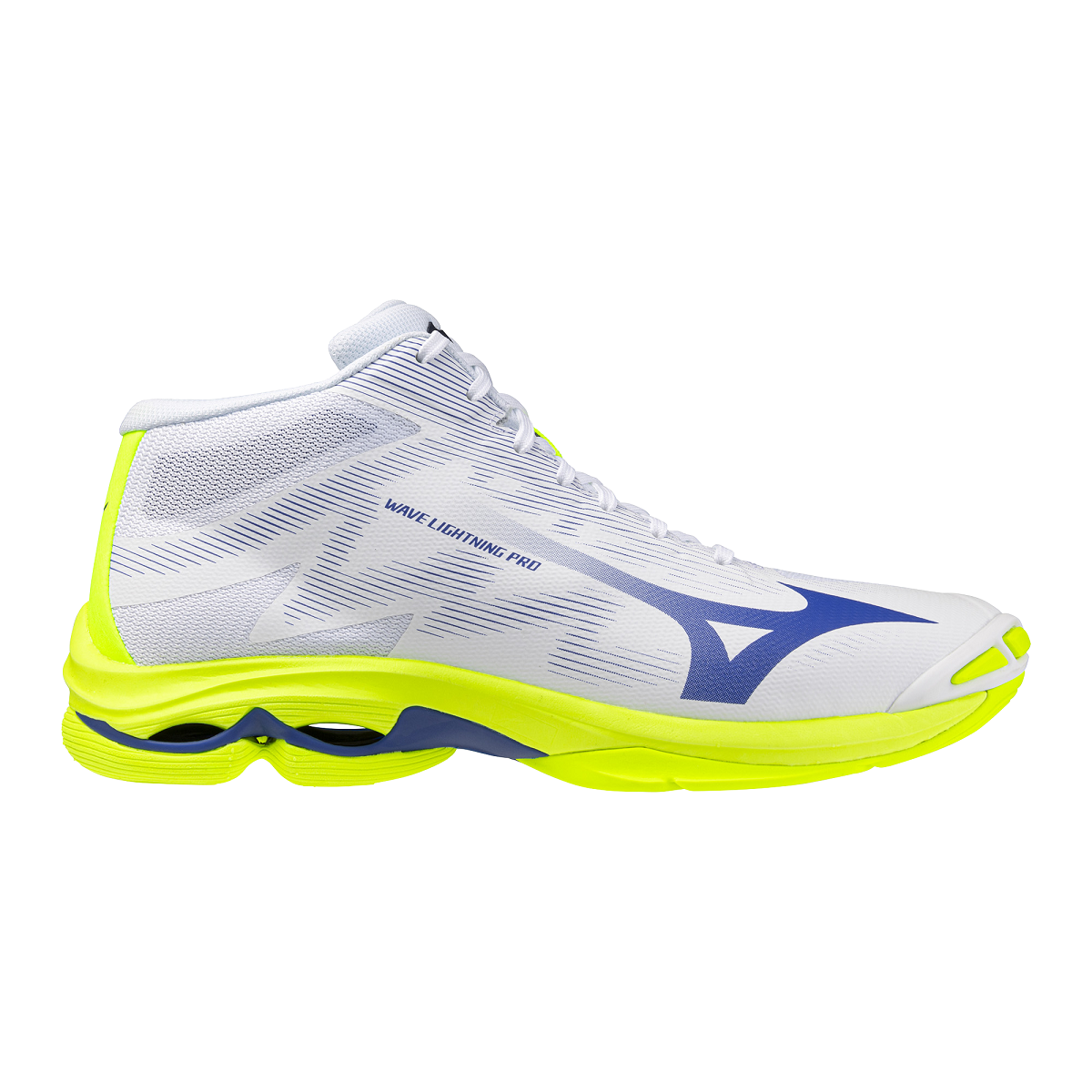 MIZUNO WAVE LIGHTNING PRO MID WHITE LIGHTY ELLOW DAZZLING BLU